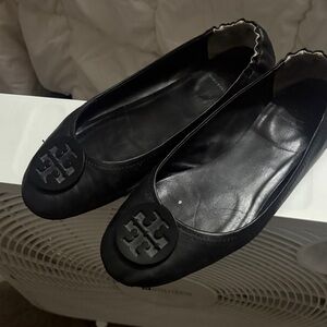 Tory Burch Black Leather Flats